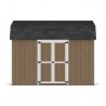 Little Cottage Co. 8x12 Value Gambrel Wood Barn Kit with 6' Sidewalls & Side Entry - (8x12 VGB-6-SE-PC)