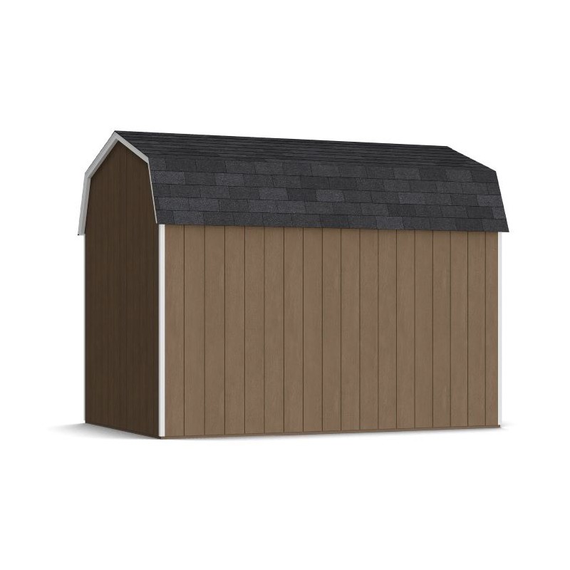 Little Cottage Co. 8x12 Value Gambrel Wood Barn Kit with 6' Sidewalls & Side Entry - (8x12 VGB-6-SE-PC)