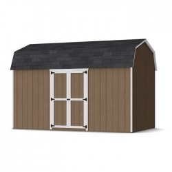 Little Cottage Co. 8x14 Value Gambrel Wood Barn Kit with 6' Sidewalls & Side Entry - (8x14 VGB-6-SE-PC)