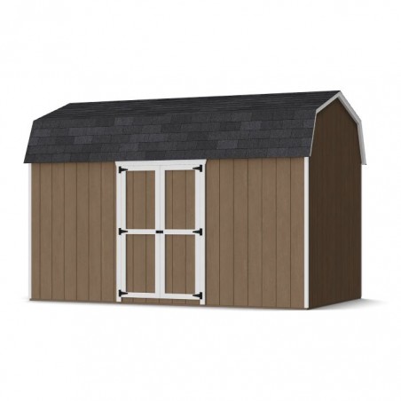 Little Cottage Co. 8x14 Value Gambrel Wood Barn Kit with 6' Sidewalls & Side Entry - (8x14 VGB-6-SE-PC)