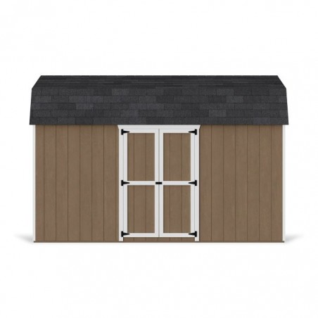 Little Cottage Co. 8x14 Value Gambrel Wood Barn Kit with 6' Sidewalls & Side Entry - (8x14 VGB-6-SE-PC)