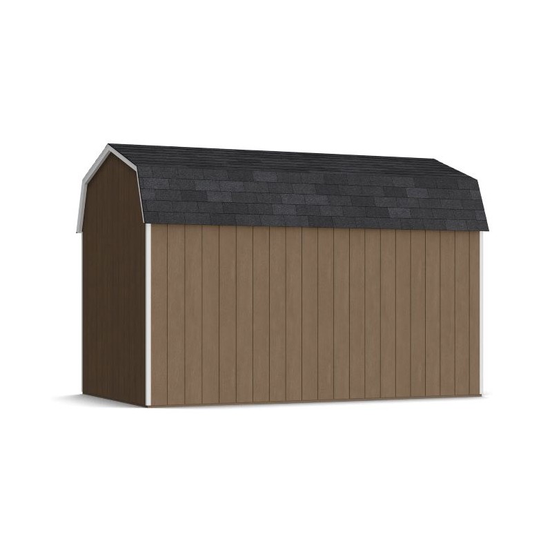 Little Cottage Co. 8x14 Value Gambrel Wood Barn Kit with 6' Sidewalls & Side Entry - (8x14 VGB-6-SE-PC)