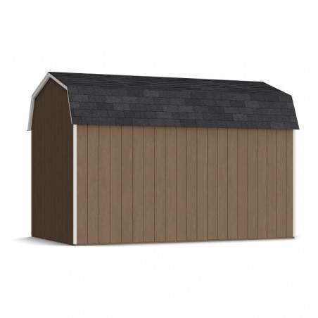 Little Cottage Co. 8x14 Value Gambrel Wood Barn Kit with 6' Sidewalls & Side Entry - (8x14 VGB-6-SE-PC)