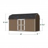 Little Cottage Co. 8x16 Value Gambrel Wood Barn Kit with 6' Sidewalls & Side Entry - (8x16 VGB-6-SE-PC)