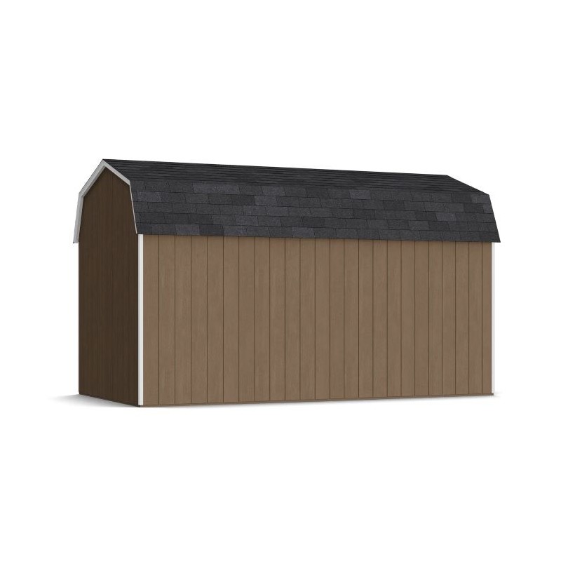 Little Cottage Co. 8x16 Value Gambrel Wood Barn Kit with 6' Sidewalls & Side Entry - (8x16 VGB-6-SE-PC)