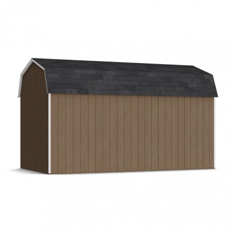 Little Cottage Co. 8x16 Value Gambrel Wood Barn Kit with 6' Sidewalls & Side Entry - (8x16 VGB-6-SE-PC)