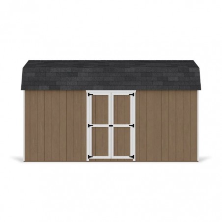 Little Cottage Co. 8x16 Value Gambrel Wood Barn Kit with 6' Sidewalls & Side Entry - (8x16 VGB-6-SE-PC)