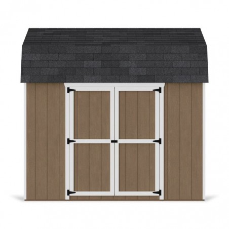 Little Cottage Co. 10x10 Value Gambrel Wood Barn Kit with 6' Sidewalls & Side Entry - (10x10 VGB-6-SE-PC)