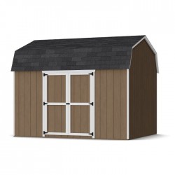 Little Cottage Co. 10x12 Value Gambrel Wood Barn Kit with 6' Sidewalls & Side Entry - (10x12 VGB-6-SE-PC)