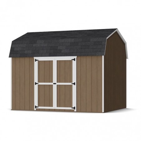 Little Cottage Co. 10x12 Value Gambrel Wood Barn Kit with 6' Sidewalls & Side Entry - (10x12 VGB-6-SE-PC)
