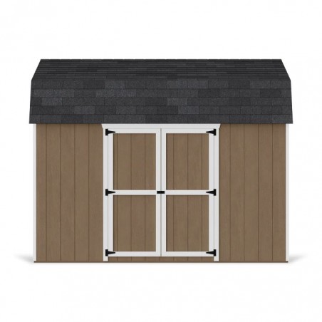 Little Cottage Co. 10x12 Value Gambrel Wood Barn Kit with 6' Sidewalls & Side Entry - (10x12 VGB-6-SE-PC)