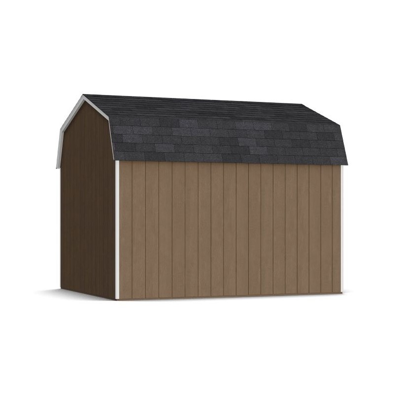 Little Cottage Co. 10x12 Value Gambrel Wood Barn Kit with 6' Sidewalls & Side Entry - (10x12 VGB-6-SE-PC)