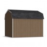 Little Cottage Co. 10x12 Value Gambrel Wood Barn Kit with 6' Sidewalls & Side Entry - (10x12 VGB-6-SE-PC)