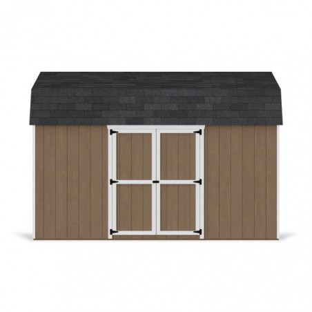 Little Cottage Co. 10x14 Value Gambrel Wood Barn Kit with 6' Sidewalls & Side Entry - (10x14 VGB-6-SE-PC)
