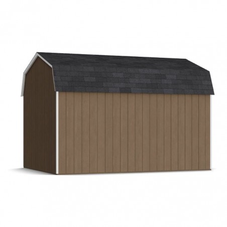 Little Cottage Co. 10x14 Value Gambrel Wood Barn Kit with 6' Sidewalls & Side Entry - (10x14 VGB-6-SE-PC)