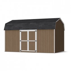 Little Cottage Co. 10x16 Value Gambrel Wood Barn Kit with 6' Sidewalls & Side Entry - (10x16 VGB-6-SE-PC)