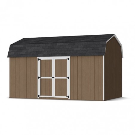 Little Cottage Co. 10x16 Value Gambrel Wood Barn Kit with 6' Sidewalls & Side Entry - (10x16 VGB-6-SE-PC)