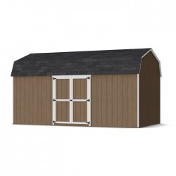 Little Cottage Co. 10x18 Value Gambrel Wood Barn Kit with 6' Sidewalls & Side Entry - (10x18 VGB-6-SE-PC)