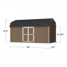 Little Cottage Co. 10x18 Value Gambrel Wood Barn Kit with 6' Sidewalls & Side Entry - (10x18 VGB-6-SE-PC)