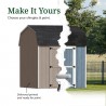 Little Cottage Co. 12x12 Value Gambrel Wood Barn Kit with 6' Sidewalls & Side Entry - (12x12 VGB-6-SE-PC)