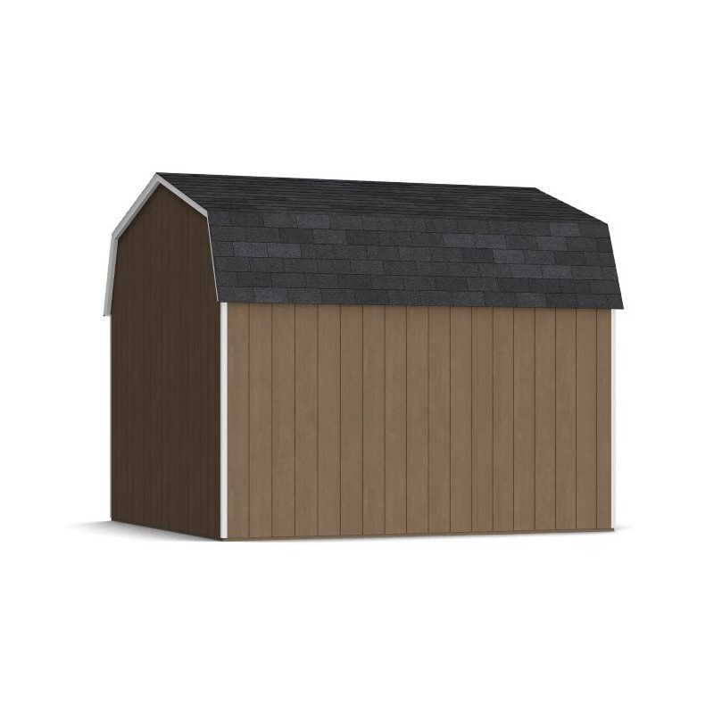 Little Cottage Co. 12x12 Value Gambrel Wood Barn Kit with 6' Sidewalls & Side Entry - (12x12 VGB-6-SE-PC)