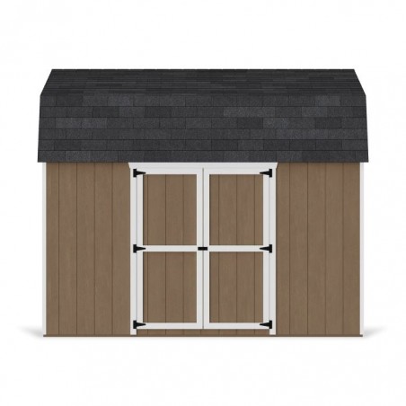 Little Cottage Co. 12x12 Value Gambrel Wood Barn Kit with 6' Sidewalls & Side Entry - (12x12 VGB-6-SE-PC)