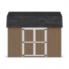 Little Cottage Co. 12x12 Value Gambrel Wood Barn Kit with 6' Sidewalls & Side Entry - (12x12 VGB-6-SE-PC)