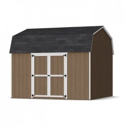 Little Cottage Co. 12x12 Value Gambrel Wood Barn Kit with 6' Sidewalls & Side Entry - (12x12 VGB-6-SE-PC)