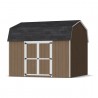 Little Cottage Co. 12x12 Value Gambrel Wood Barn Kit with 6' Sidewalls & Side Entry - (12x12 VGB-6-SE-PC)