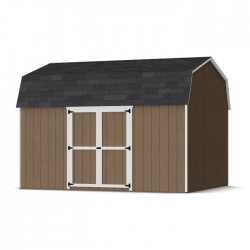 Little Cottage Co. 12x14 Value Gambrel Wood Barn Kit with 6' Sidewalls & Side Entry - (12x14 VGB-6-SE-PC)