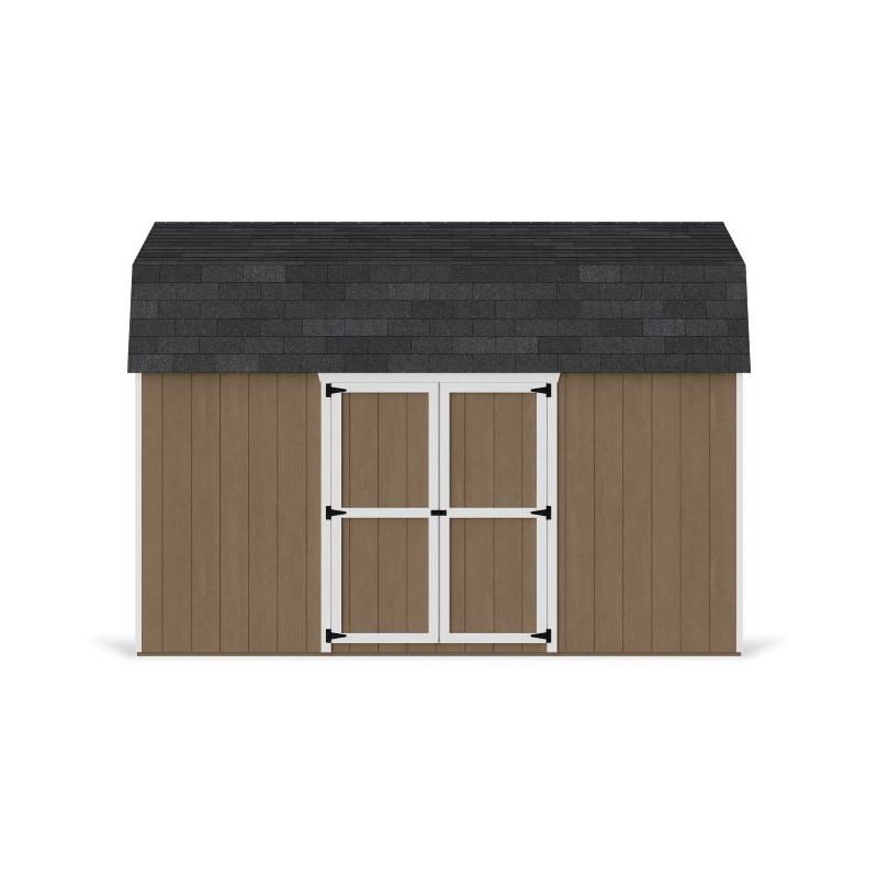 Little Cottage Co. 12x14 Value Gambrel Wood Barn Kit with 6' Sidewalls & Side Entry - (12x14 VGB-6-SE-PC)