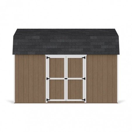 Little Cottage Co. 12x14 Value Gambrel Wood Barn Kit with 6' Sidewalls & Side Entry - (12x14 VGB-6-SE-PC)