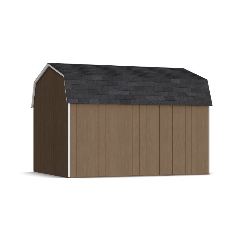 Little Cottage Co. 12x14 Value Gambrel Wood Barn Kit with 6' Sidewalls & Side Entry - (12x14 VGB-6-SE-PC)
