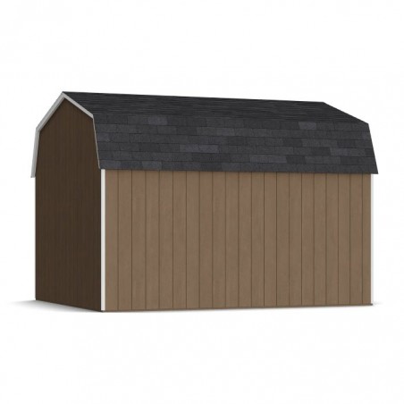Little Cottage Co. 12x14 Value Gambrel Wood Barn Kit with 6' Sidewalls & Side Entry - (12x14 VGB-6-SE-PC)