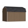 Little Cottage Co. 12x14 Value Gambrel Wood Barn Kit with 6' Sidewalls & Side Entry - (12x14 VGB-6-SE-PC)
