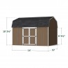 Little Cottage Co. 12x14 Value Gambrel Wood Barn Kit with 6' Sidewalls & Side Entry - (12x14 VGB-6-SE-PC)