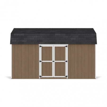 Little Cottage Co. 12x16 Value Gambrel Wood Barn Kit with 6' Sidewalls & Side Entry - (12x16 VGB-6-SE-PC)