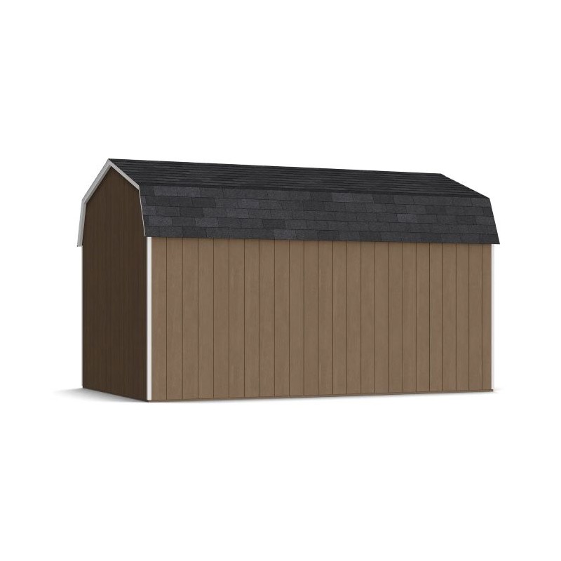 Little Cottage Co. 12x16 Value Gambrel Wood Barn Kit with 6' Sidewalls & Side Entry - (12x16 VGB-6-SE-PC)