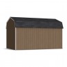 Little Cottage Co. 12x16 Value Gambrel Wood Barn Kit with 6' Sidewalls & Side Entry - (12x16 VGB-6-SE-PC)