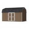 Little Cottage Co. 12x16 Value Gambrel Wood Barn Kit with 6' Sidewalls & Side Entry - (12x16 VGB-6-SE-PC)
