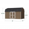 Little Cottage Co. 12x16 Value Gambrel Wood Barn Kit with 6' Sidewalls & Side Entry - (12x16 VGB-6-SE-PC)