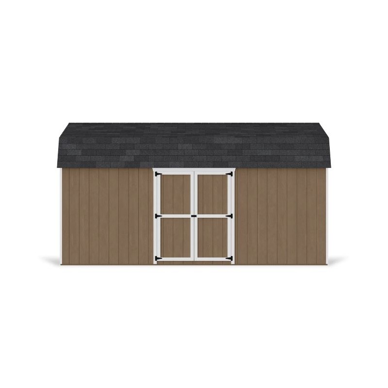 Little Cottage Co. 12x18 Value Gambrel Wood Barn Kit with 6' Sidewalls & Side Entry - (12x18 VGB-6-SE-PC)