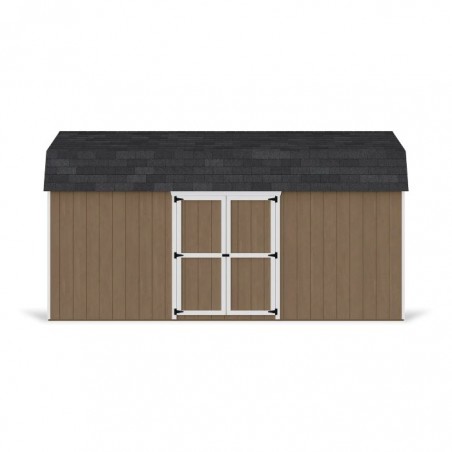 Little Cottage Co. 12x18 Value Gambrel Wood Barn Kit with 6' Sidewalls & Side Entry - (12x18 VGB-6-SE-PC)