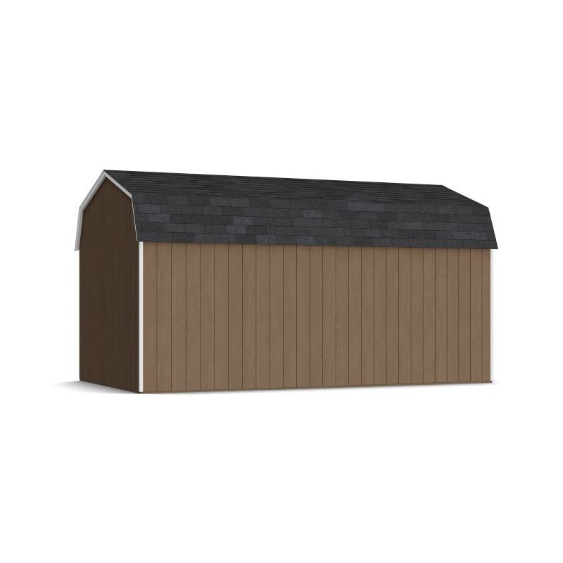 Little Cottage Co. 12x18 Value Gambrel Wood Barn Kit with 6' Sidewalls & Side Entry - (12x18 VGB-6-SE-PC)