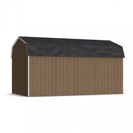 Little Cottage Co. 12x18 Value Gambrel Wood Barn Kit with 6' Sidewalls & Side Entry - (12x18 VGB-6-SE-PC)