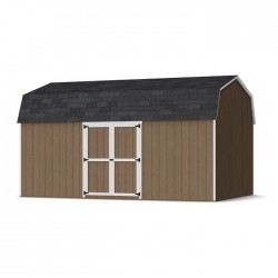 Little Cottage Co. 12x18 Value Gambrel Wood Barn Kit with 6' Sidewalls & Side Entry - (12x18 VGB-6-SE-PC)