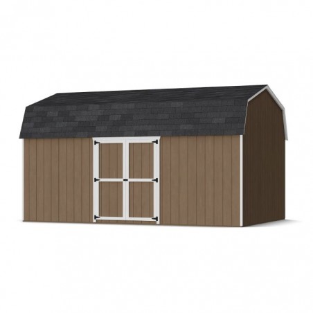 Little Cottage Co. 12x18 Value Gambrel Wood Barn Kit with 6' Sidewalls & Side Entry - (12x18 VGB-6-SE-PC)