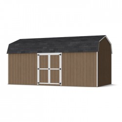 Little Cottage Co. 12x20 Value Gambrel Wood Barn Kit with 6' Sidewalls & Side Entry - (12x20 VGB-6-SE-PC)