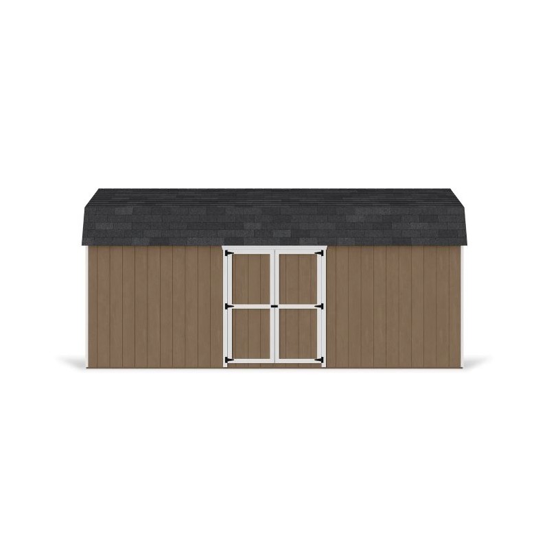 Little Cottage Co. 12x20 Value Gambrel Wood Barn Kit with 6' Sidewalls & Side Entry - (12x20 VGB-6-SE-PC)