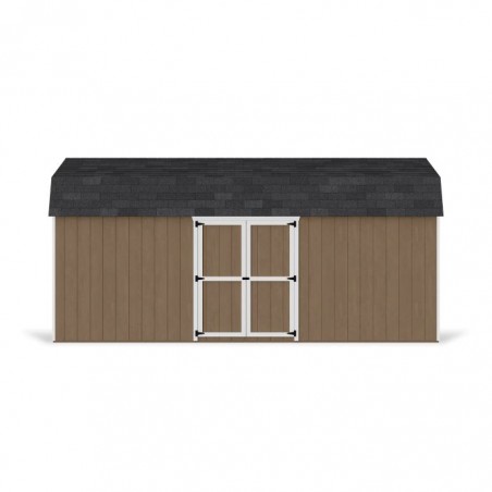Little Cottage Co. 12x20 Value Gambrel Wood Barn Kit with 6' Sidewalls & Side Entry - (12x20 VGB-6-SE-PC)